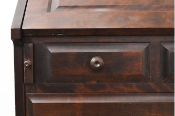 中古　北海道民芸家具　コンパクトで使い勝手の良いライティングビューロー(チェスト、ワークデスク、在宅ワーク用デスク、机)(R-056043)