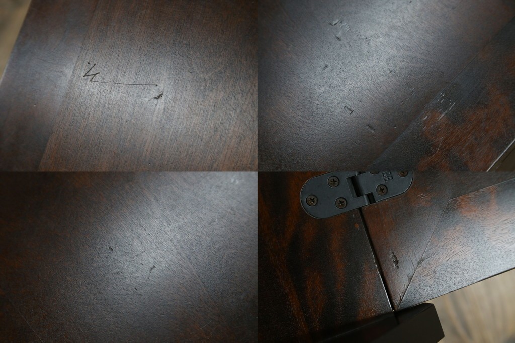 中古　北海道民芸家具　コンパクトで使い勝手の良いライティングビューロー　(R-056043)