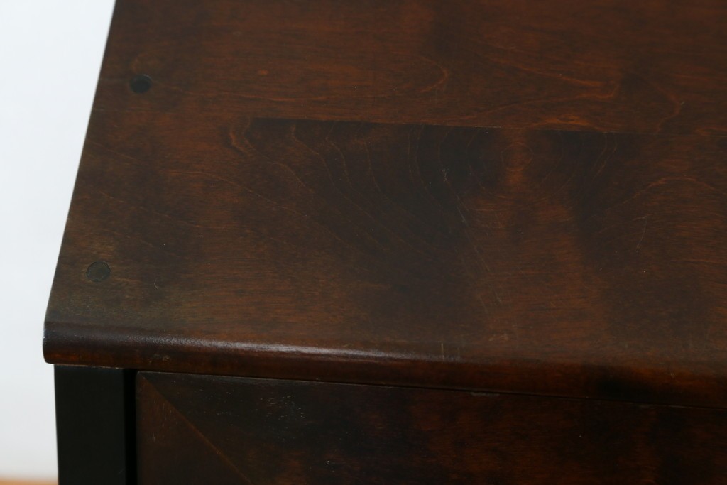 中古　北海道民芸家具　コンパクトで使い勝手の良いライティングビューロー　(R-056043)