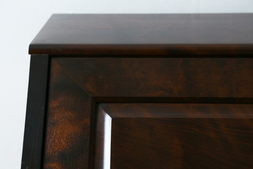 中古　北海道民芸家具　コンパクトで使い勝手の良いライティングビューロー　(R-056043)