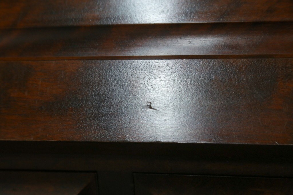 中古　北海道民芸家具　コンパクトで使い勝手の良いライティングビューロー　(R-056043)