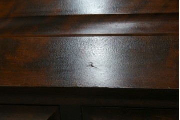 中古　北海道民芸家具　コンパクトで使い勝手の良いライティングビューロー　(R-056043)