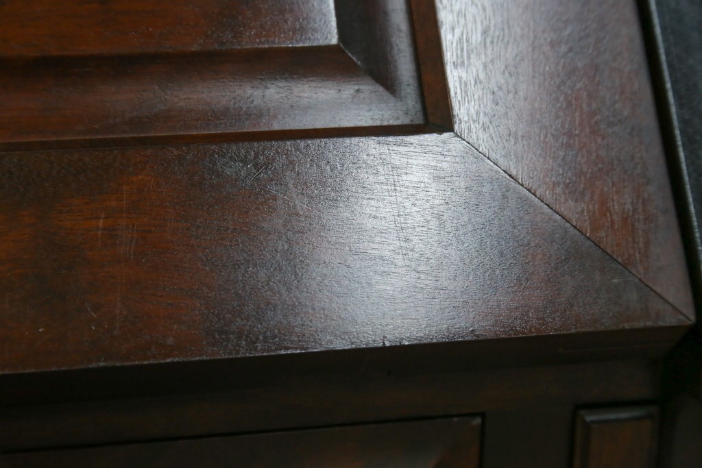 中古　北海道民芸家具　コンパクトで使い勝手の良いライティングビューロー　(R-056043)