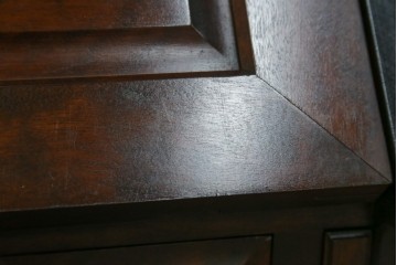 中古　北海道民芸家具　コンパクトで使い勝手の良いライティングビューロー　(R-056043)