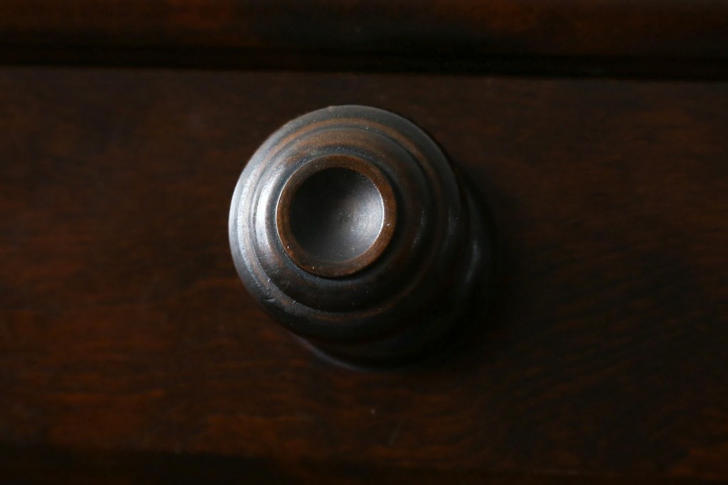 中古　北海道民芸家具　コンパクトで使い勝手の良いライティングビューロー　(R-056043)