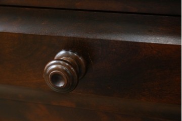 中古　北海道民芸家具　コンパクトで使い勝手の良いライティングビューロー　(R-056043)