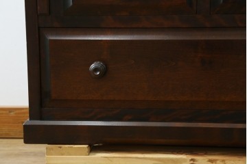 中古　北海道民芸家具　コンパクトで使い勝手の良いライティングビューロー　(R-056043)