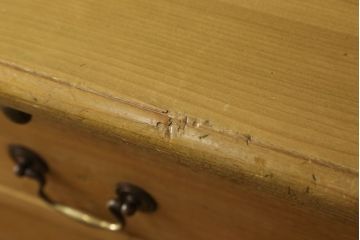 アンティーク家具　フランスアンティーク　パイン材　明るい色合いであたたかな空間を演出するキッチンキャビネット(収納棚、戸棚、食器棚)(R-056045)