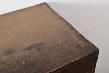  和製アンティーク　総桐材　素朴で味わい深い佇まいが魅力の二本松箪笥(重ね箪笥、収納箪笥、衣装箪笥、和タンス、桐たんす、時代箪笥、引き出し)(R-056060)