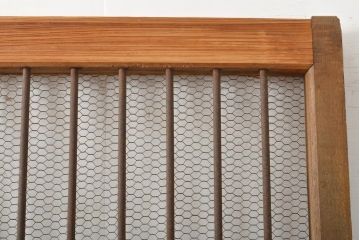 和製アンティーク　鉄製の縦格子がアクセント!和モダンな鉄格子蔵戸1枚(引き戸、玄関扉、和風玄関ドア、建具)(R-056074)