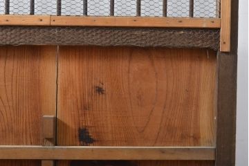 和製アンティーク　鉄製の縦格子がアクセント!和モダンな鉄格子蔵戸1枚(引き戸、玄関扉、和風玄関ドア、建具)(R-056074)