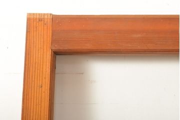 昭和中期頃に作られたレトロなアンティークガラス戸1枚(引き戸、木製建具)(R-056094)