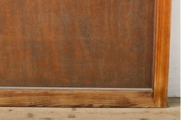 昭和中期頃に作られたレトロなアンティークガラス戸1枚(引き戸、木製建具)(R-056096)