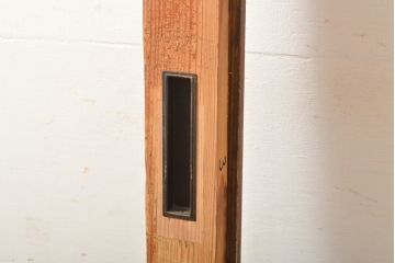 昭和中期頃に作られたレトロなアンティークガラス戸1枚(引き戸、木製建具)(R-056096)