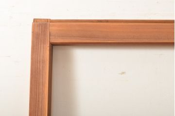 昭和中期頃に作られたレトロなアンティークガラス戸1枚(引き戸、木製建具)(R-056096)