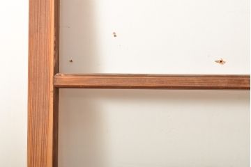 昭和中期頃に作られたレトロなアンティークガラス戸1枚(引き戸、木製建具)(R-056096)