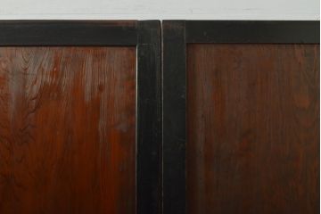 杉材一枚板　明治大正期　趣たっぷりの部屋に!アンティーク板戸4枚セット(帯戸、引き戸、木製建具)(R-056104)