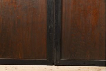 杉材一枚板　明治大正期　趣たっぷりの部屋に!アンティーク板戸4枚セット(帯戸、引き戸、木製建具)(R-056104)