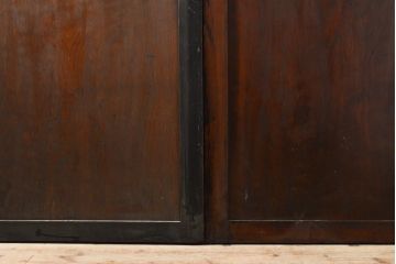 杉材一枚板　明治大正期　趣たっぷりの部屋に!アンティーク板戸4枚セット(帯戸、引き戸、木製建具)(R-056104)