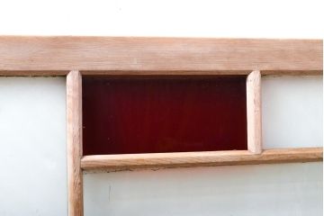 アンティーク建具　レトロ　大正ロマン　大正昭和初期　カラフルな色合いで空間に彩を添える欄間(明り取り、明かり取り)(R-056107)