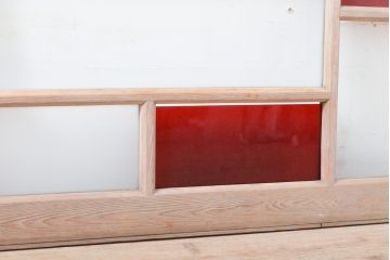 アンティーク建具　レトロ　大正ロマン　大正昭和初期　カラフルな色合いで空間に彩を添える欄間(明り取り、明かり取り)(R-056107)