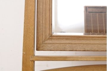 昭和レトロ　ナチュラルな木の風合いが感じられる姿見(鏡、ミラー)(R-056108)