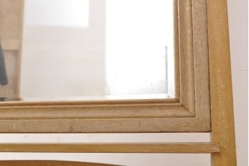 昭和レトロ　ナチュラルな木の風合いが感じられる姿見(鏡、ミラー)(R-056108)