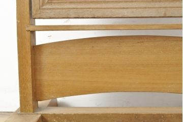 昭和レトロ　ナチュラルな木の風合いが感じられる姿見(鏡、ミラー)(R-056108)