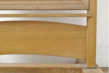 昭和レトロ　ナチュラルな木の風合いが感じられる姿見(鏡、ミラー)(R-056108)