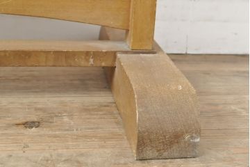昭和レトロ　ナチュラルな木の風合いが感じられる姿見(鏡、ミラー)(R-056108)