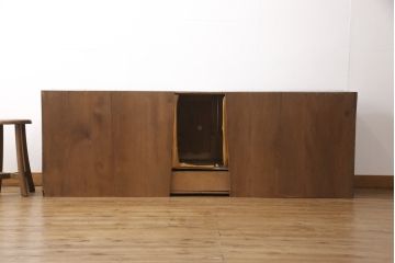 和製アンティーク　時を刻んだ風合いが魅力的な時代箪笥ローボード(テレビ台、ローチェスト、リビングボード、収納棚、戸棚)(R-056145)