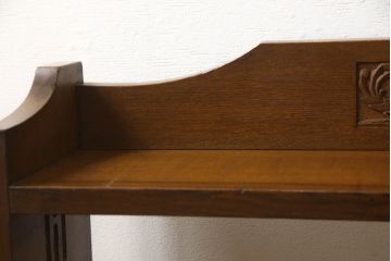 和製アンティーク　ナラ材　大正ロマンな雰囲気を醸し出す本棚(収納棚、ラック、飾り棚)(R-056158)