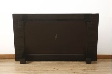 中古　美品　輪島塗り　在銘　高海堂　石目乾漆仕上げ!シンプルで希少なデザインの座卓(ローテーブル、センターテーブル)(定価約110万円)(R-056183)