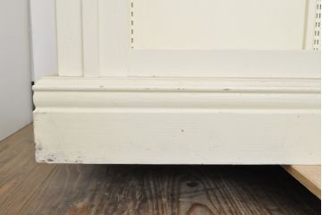 中古　大型　店舗什器　ペイント仕上げ限定　ガラス棚板付き　フレンチ風のおしゃれなオープンラック(陳列棚、飾り棚、展示棚)(R-056185)