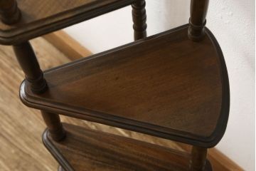ビンテージ家具　ディスプレイにおすすめ!　ライブラリーステップ風飾り棚(陳列棚、店舗什器、ヴィンテージ)(R-056189)
