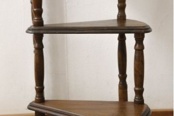 ビンテージ家具　ディスプレイにおすすめ!　ライブラリーステップ風飾り棚(陳列棚、店舗什器、ヴィンテージ)(R-056189)