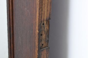 アンティーク建具　イギリス　オーク材製　ミラーと彫刻入りの上品なドア1枚(扉、木製ドア、建具)(R-056192)