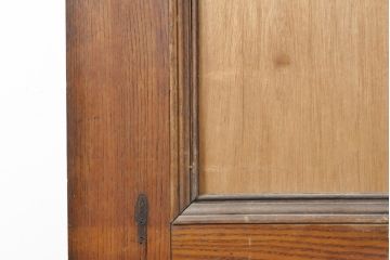 アンティーク建具　イギリス　オーク材製　ミラーと彫刻入りの上品なドア1枚(扉、木製ドア、建具)(R-056192)