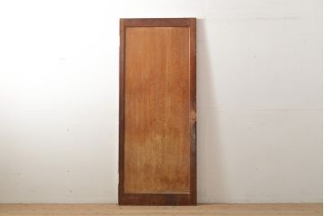 アンティーク建具　昭和中期　シンプルで味わい深い木製ドア1枚(扉)(R-056194)