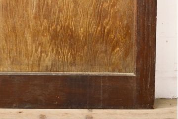 アンティーク建具　昭和中期　シンプルで味わい深い木製ドア1枚(扉)(R-056194)