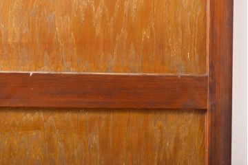 アンティーク建具　昭和中期　シンプルで味わい深い木製ドア1枚(扉)(R-056194)
