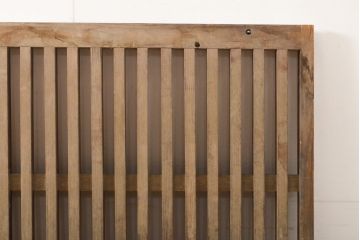 アンティーク建具　和風・和モダンな住宅におすすめ　荒格子窓2枚セット(格子戸、引き戸)(R-056195)
