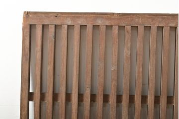 アンティーク建具　和風・和モダンな住宅におすすめ　荒格子窓2枚セット(格子戸、引き戸)(R-056195)