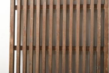 アンティーク建具　和風・和モダンな住宅におすすめ　荒格子窓2枚セット(格子戸、引き戸)(R-056195)