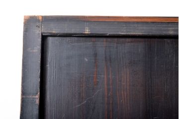 アンティーク建具　明治　燻されたようなシックな木肌が印象的な帯戸2枚セット(引き戸、板戸)(R-056197)