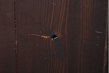 アンティーク建具　明治　燻されたようなシックな木肌が印象的な帯戸2枚セット(引き戸、板戸)(R-056197)