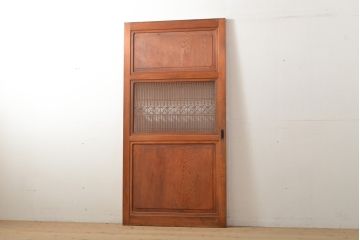 アンティーク建具　繊細で美しい桐文様入り　組子帯戸1枚(引き戸、板戸)(R-056199)