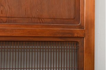 アンティーク建具　繊細で美しい桐文様入り　組子帯戸1枚(引き戸、板戸)(R-056199)