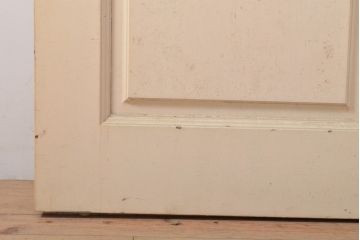 アンティーク建具　シンプルなデザインに古いドアハンドルが映える両開きドア1対(扉、玄関扉、ドア2枚セット)(R-056200)