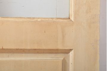 アンティーク建具　シンプルなデザインに古いドアハンドルが映える両開きドア1対(扉、玄関扉、ドア2枚セット)(R-056200)